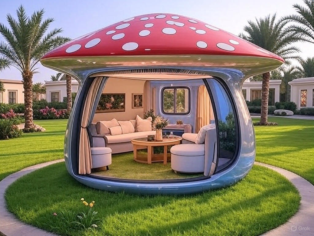 Garden seating pod Dubai unique outdoor pod for villa garden