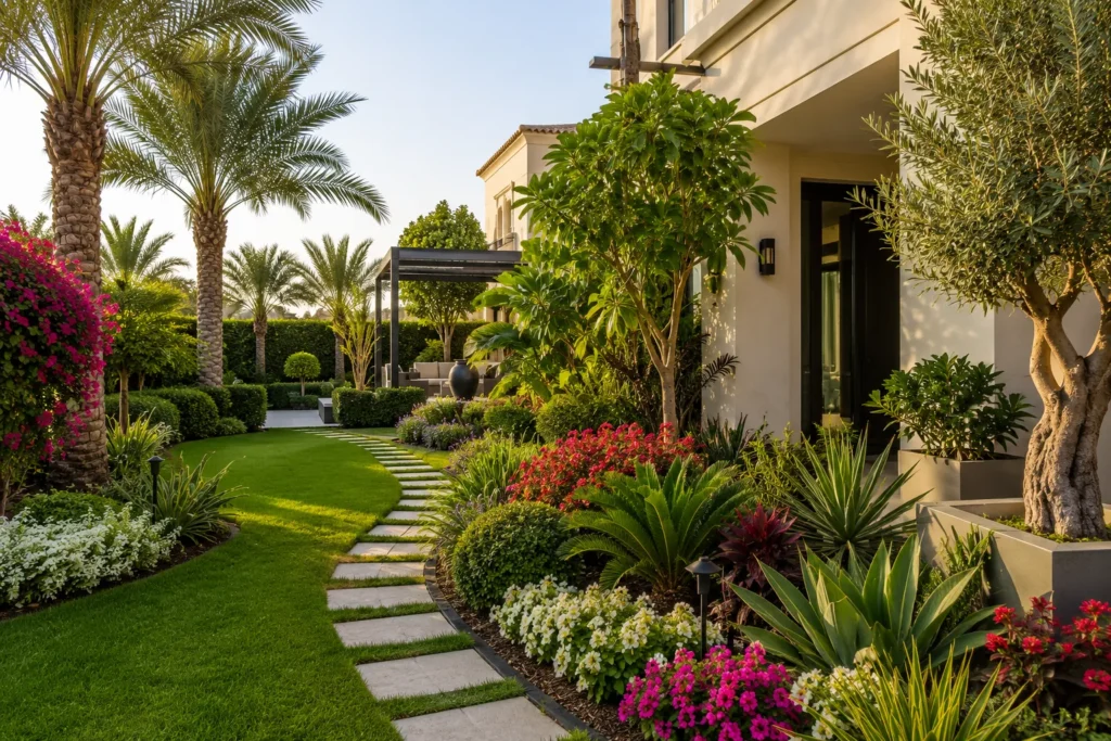 Outdoor plants for villa gardens in Dubai, UAE